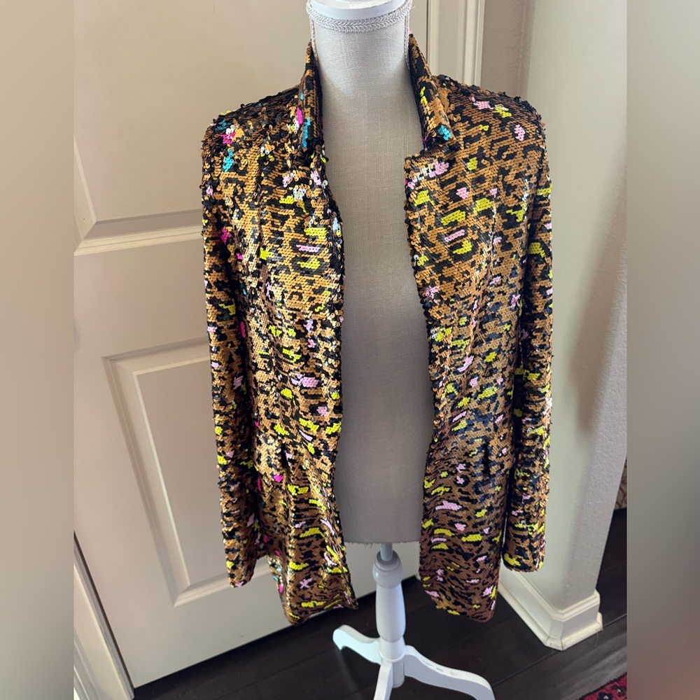 Vilagallo Multicolor Sequin Blazer - image 1